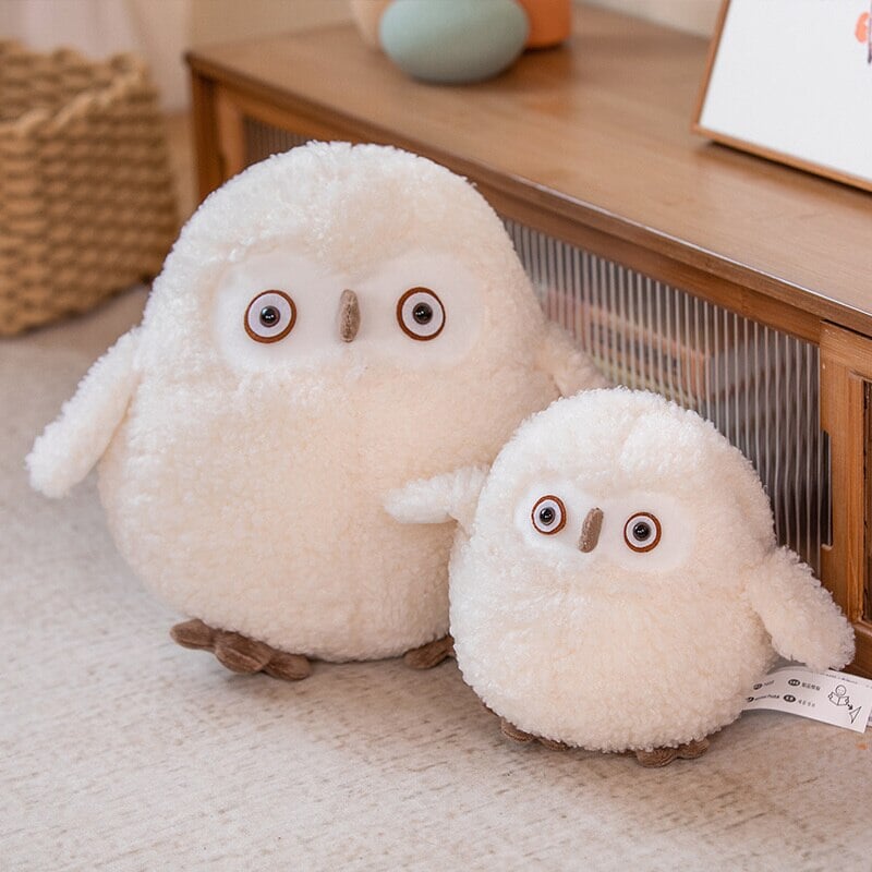 BowLift | Biege Shocked Chonky Owl Plushie