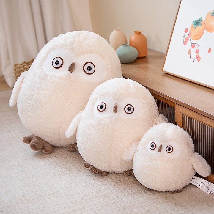 BowLift | Biege Shocked Chonky Owl Plushie
