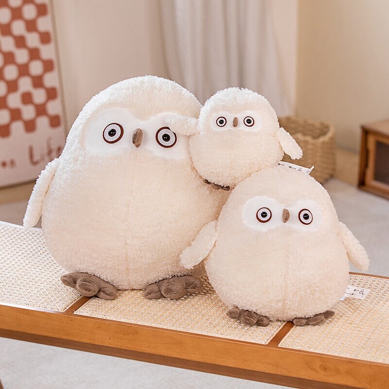 BowLift | Biege Shocked Chonky Owl Plushie