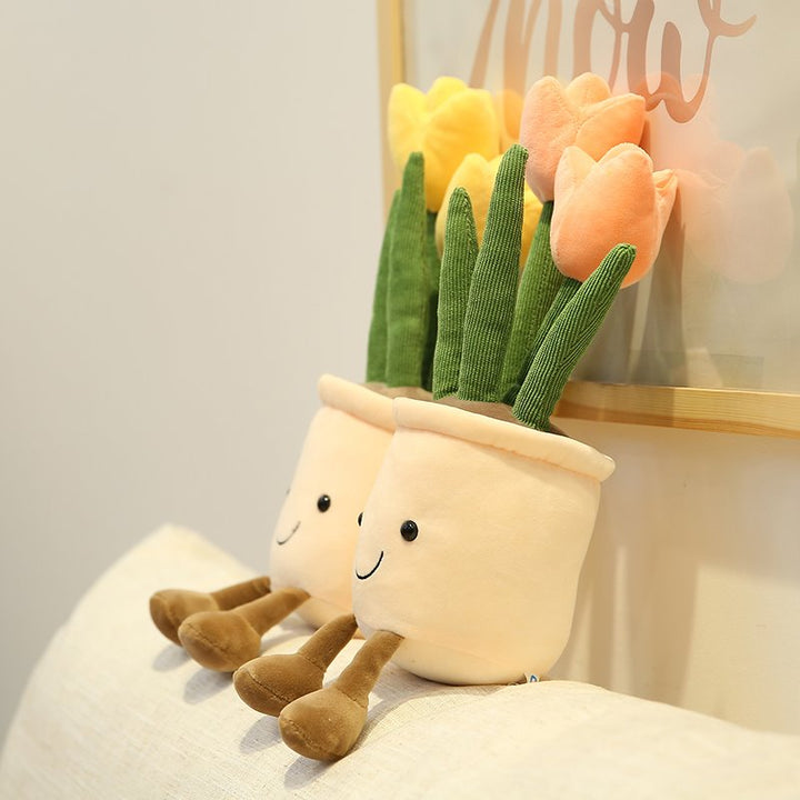 BowLift | Bubbly Tulip Flower Pot Plush