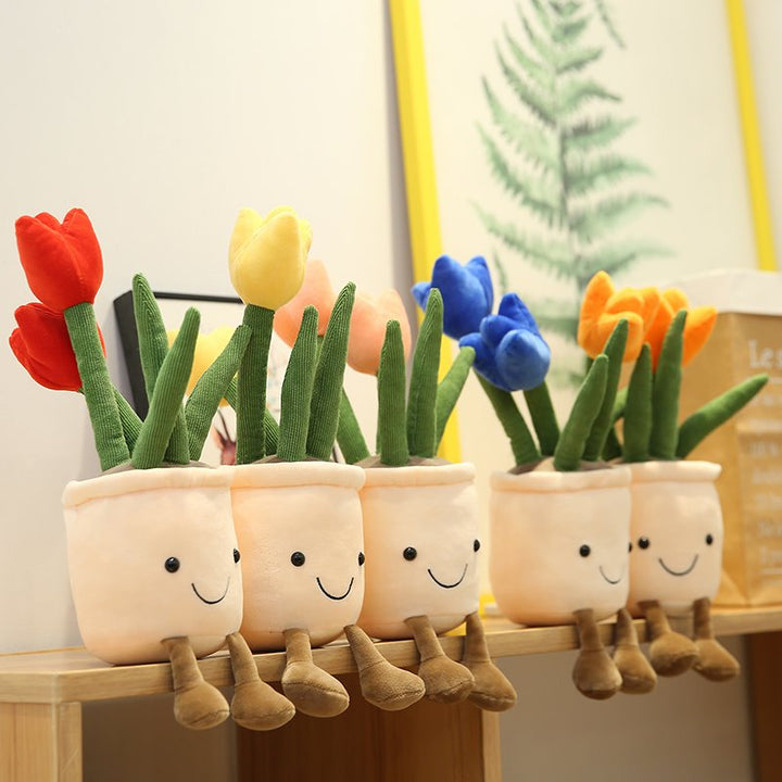 BowLift | Bubbly Tulip Flower Pot Plush
