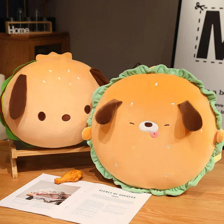 BowLift | Capybara & Dog Hamburger Plushie Pillow