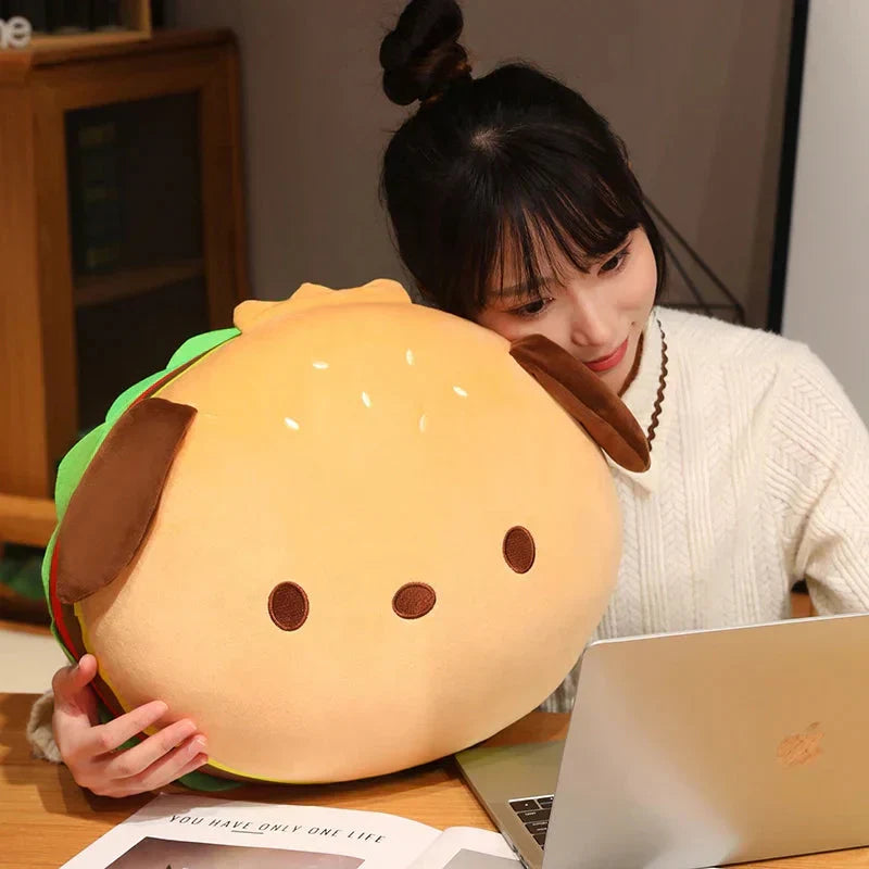 BowLift | Capybara & Dog Hamburger Plushie Pillow