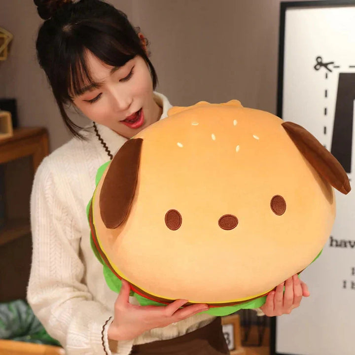 BowLift | Capybara & Dog Hamburger Plushie Pillow