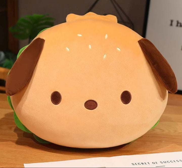 BowLift | Capybara & Dog Hamburger Plushie Pillow