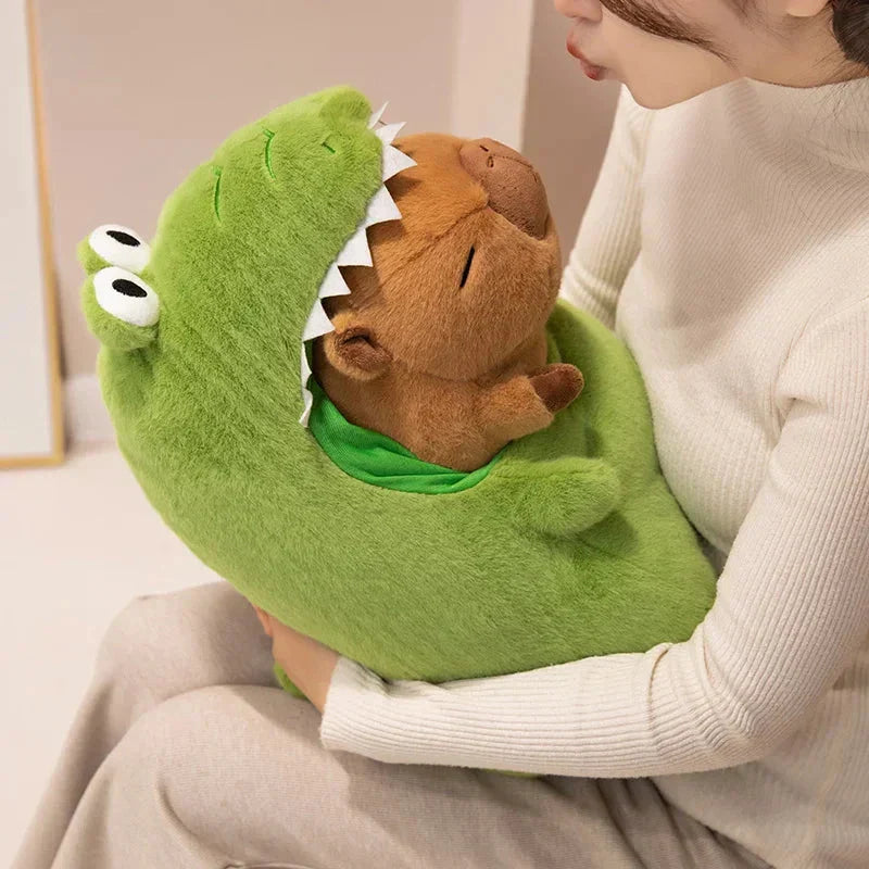 BowLift | Capybara Green Dinosaur Outfit Plushie