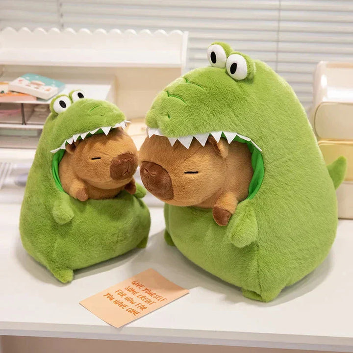 BowLift | Capybara Green Dinosaur Outfit Plushie