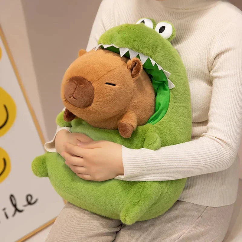 BowLift | Capybara Green Dinosaur Outfit Plushie