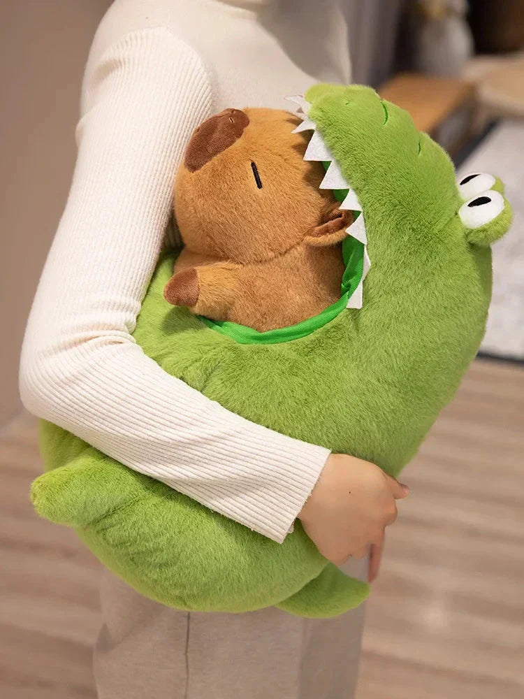 BowLift | Capybara Green Dinosaur Outfit Plushie