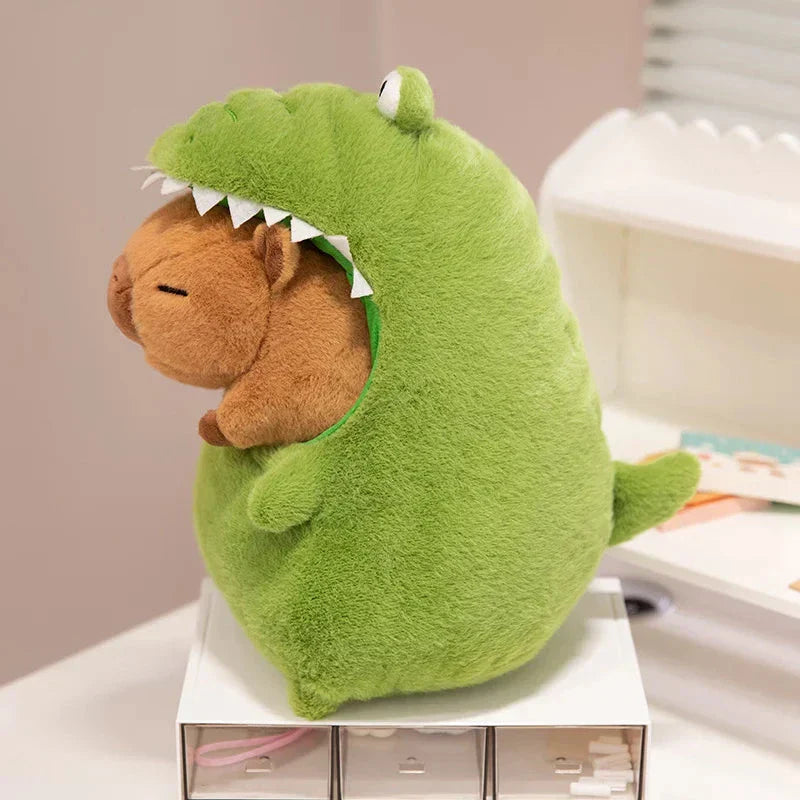 BowLift | Capybara Green Dinosaur Outfit Plushie