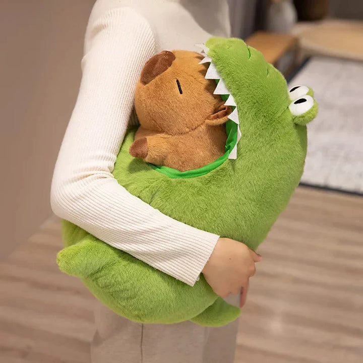 BowLift | Capybara Green Dinosaur Outfit Plushie