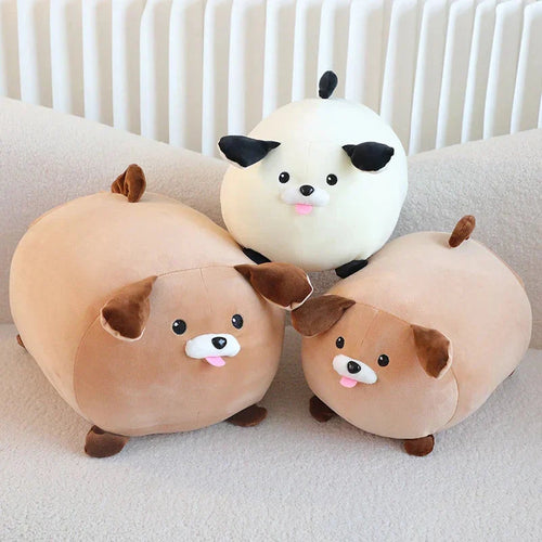 BowLift | Cheerful White Brown Dog Plushies