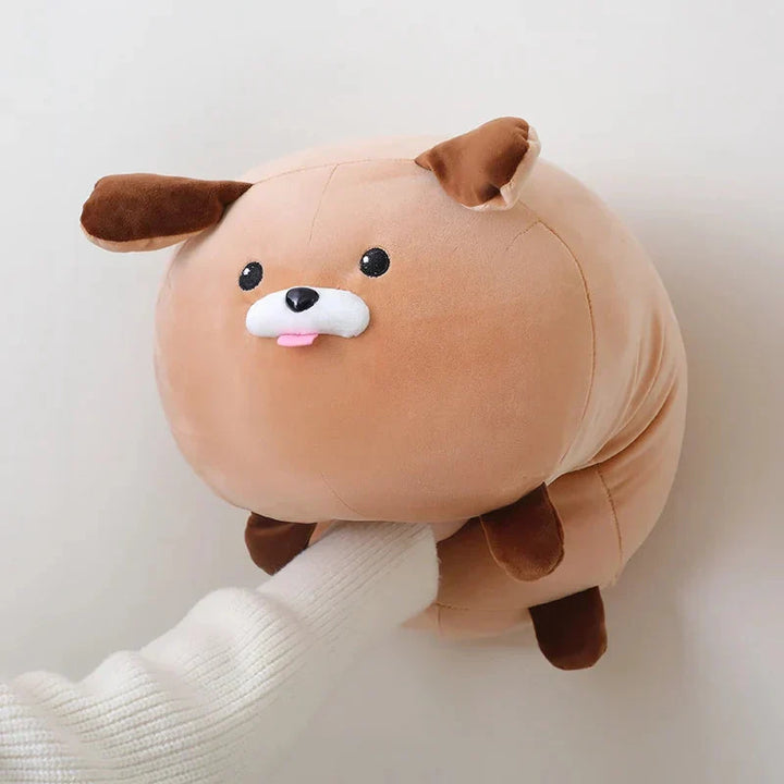 BowLift | Cheerful White Brown Dog Plushies