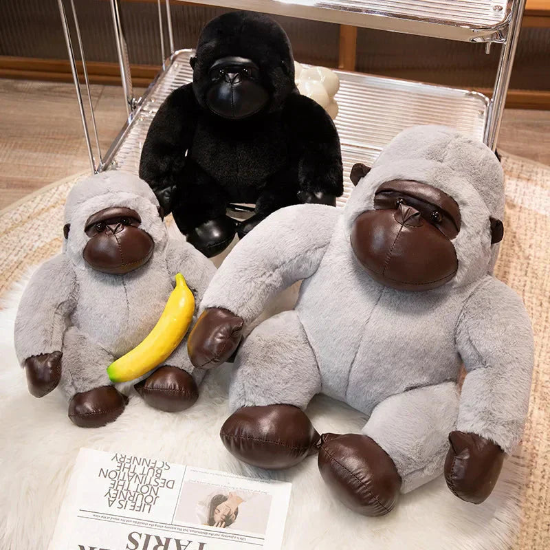 BowLift | Chunky Black Silver Gorilla Ape Plushies
