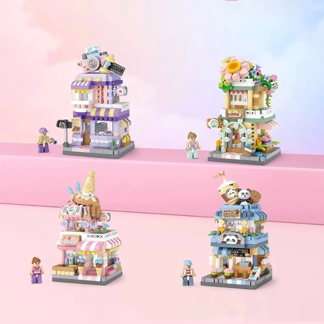 BowLift | City View Ice Cream Panda Cafes Flower Camera Shops Micro Building Sets