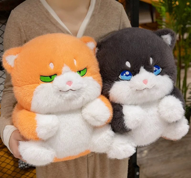 BowLift | Cute Chubby Gray Ginger Cat Plushies
