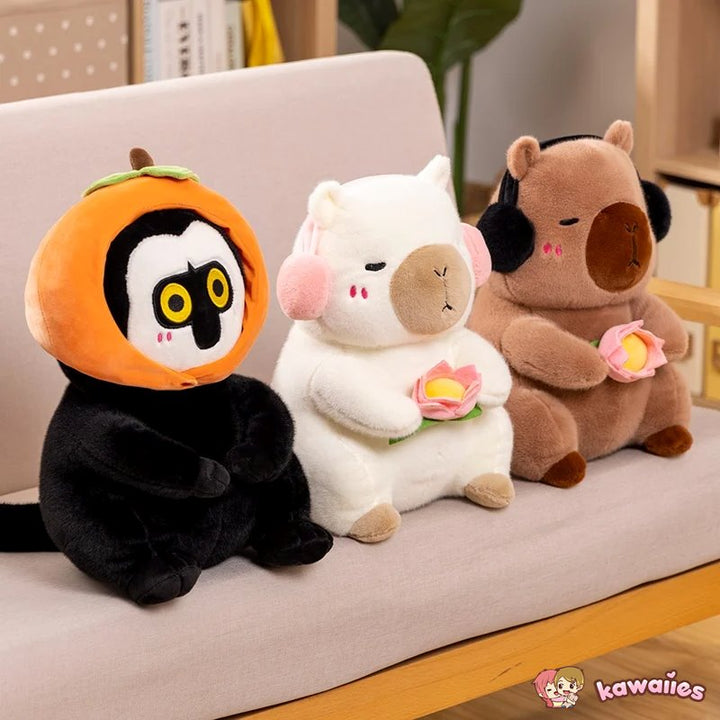 BowLift | Fluffy Capybara & Monkey Plushie Pals