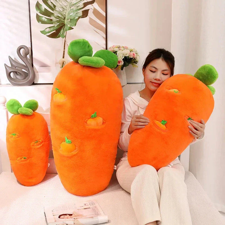 BowLift | Fluffy Carrot Plushie with Mini Hanging Carrots
