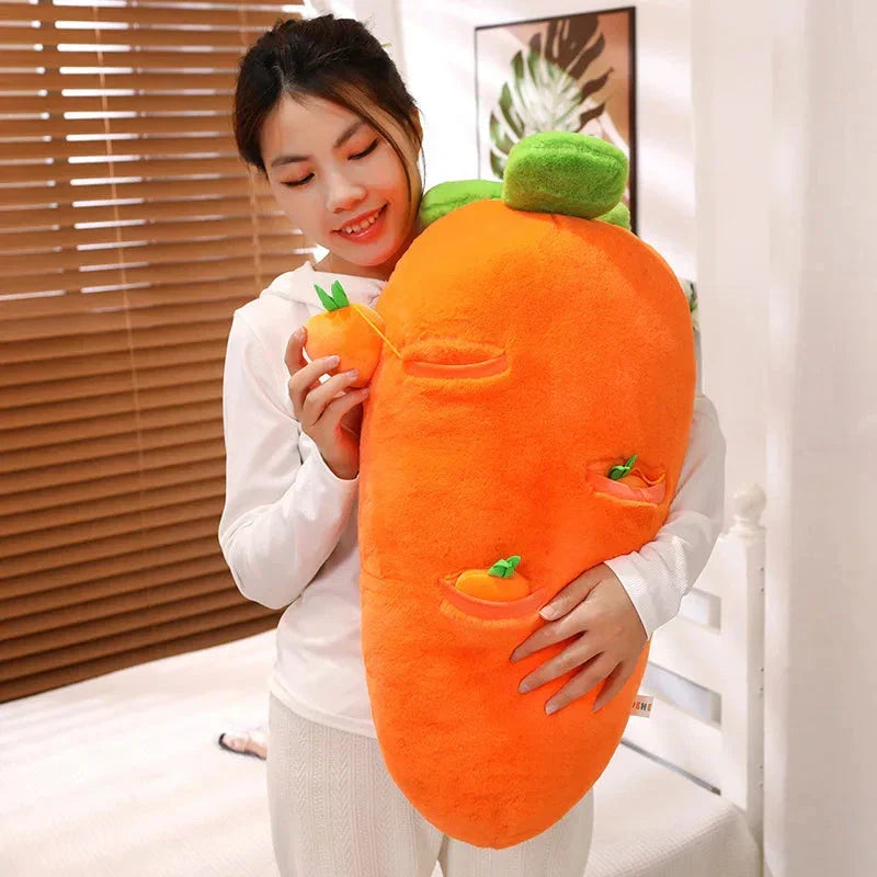 BowLift | Fluffy Carrot Plushie with Mini Hanging Carrots