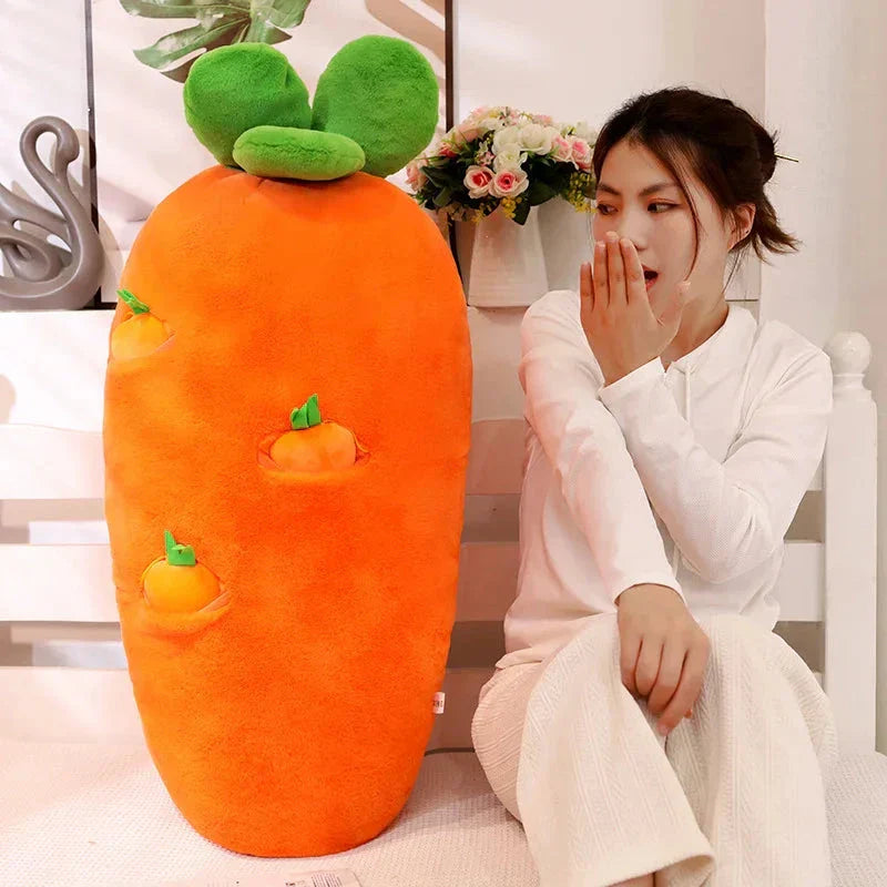 BowLift | Fluffy Carrot Plushie with Mini Hanging Carrots