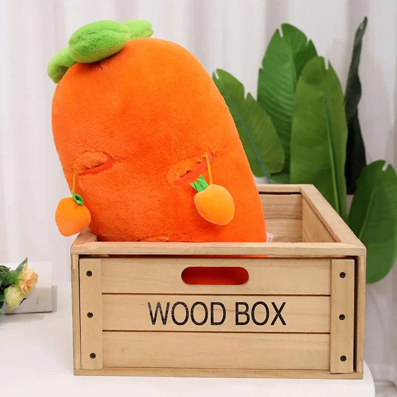 BowLift | Fluffy Carrot Plushie with Mini Hanging Carrots