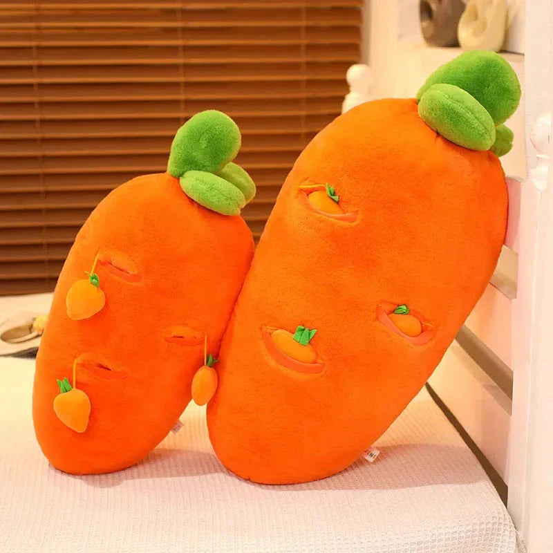 BowLift | Fluffy Carrot Plushie with Mini Hanging Carrots