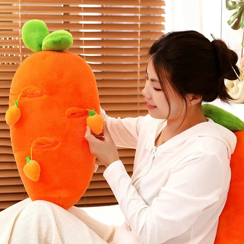 BowLift | Fluffy Carrot Plushie with Mini Hanging Carrots