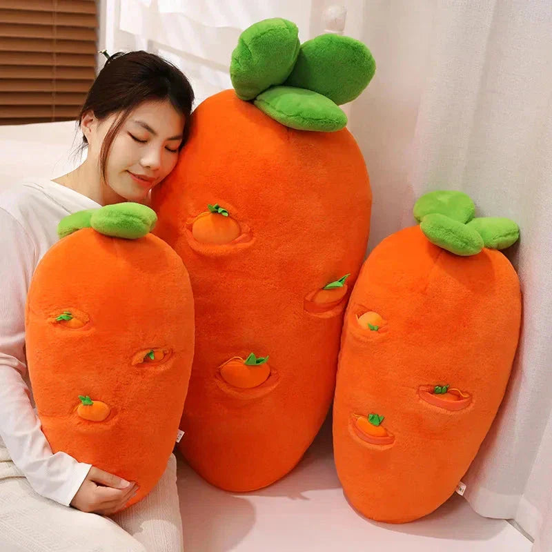 BowLift | Fluffy Carrot Plushie with Mini Hanging Carrots