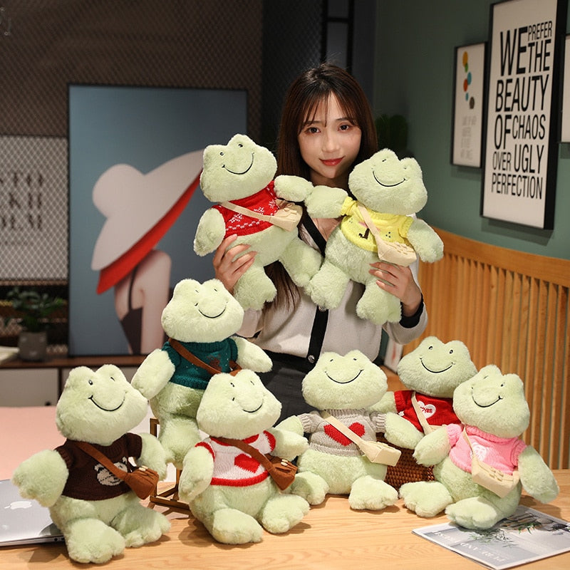 BowLift | Fluffy Cheerful Frog Plushie Collection