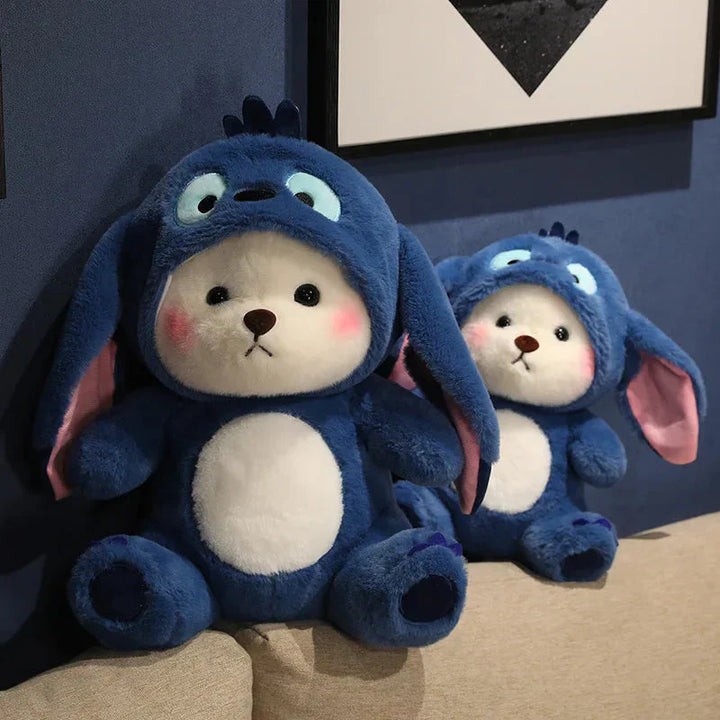 BowLift | Fluffy White Bear Donkey Outfit Plushie