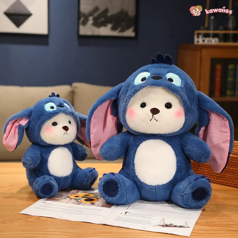 BowLift | Fluffy White Bear Donkey Outfit Plushie
