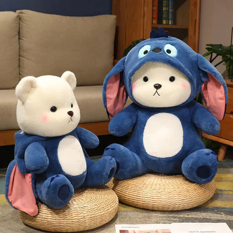 BowLift | Fluffy White Bear Donkey Outfit Plushie
