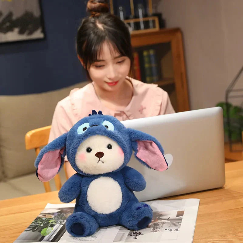 BowLift | Fluffy White Bear Donkey Outfit Plushie