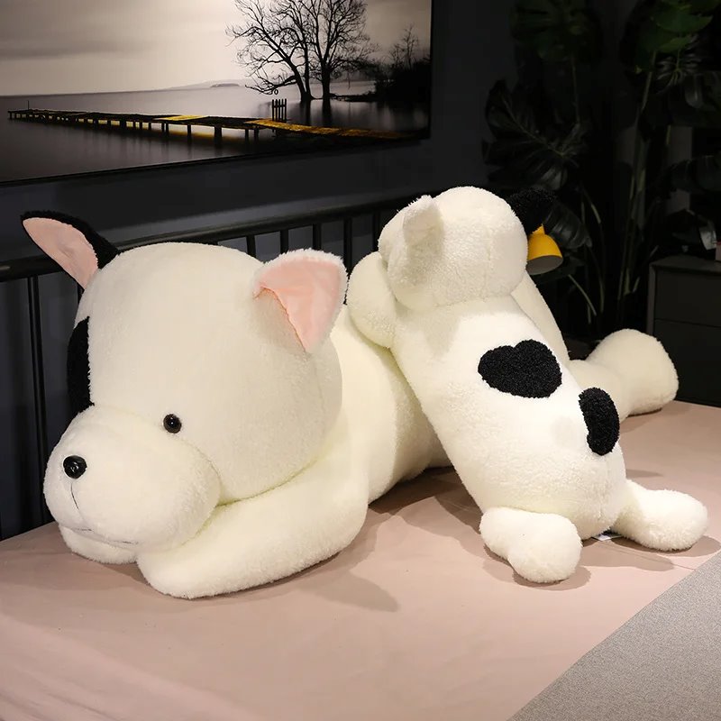 BowLift | Giant Fluffy Spotty White Black Dog Plushie