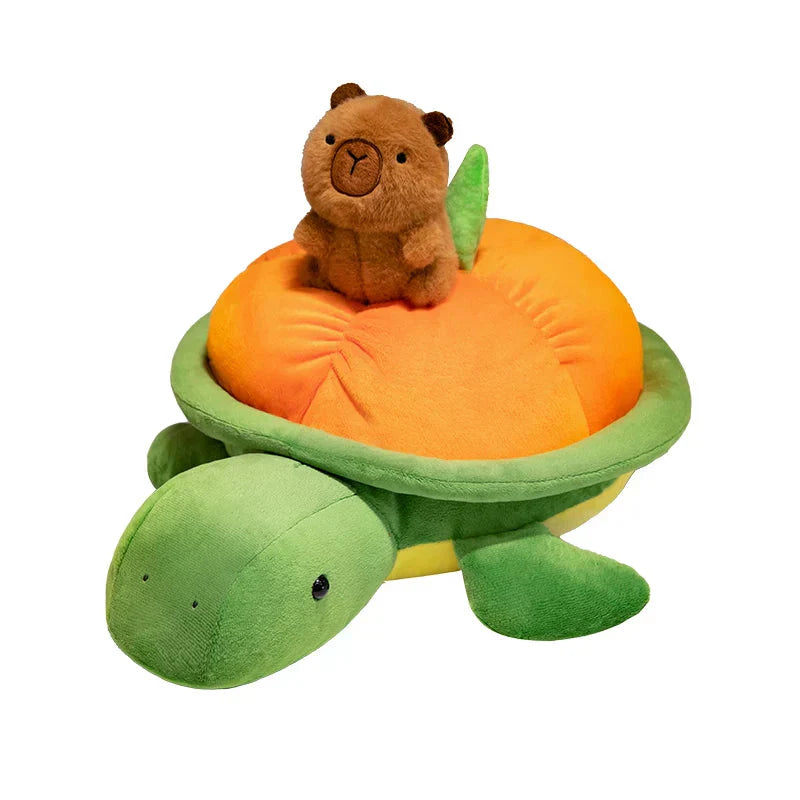 BowLift | Green Orange Turtle Plush Backpack