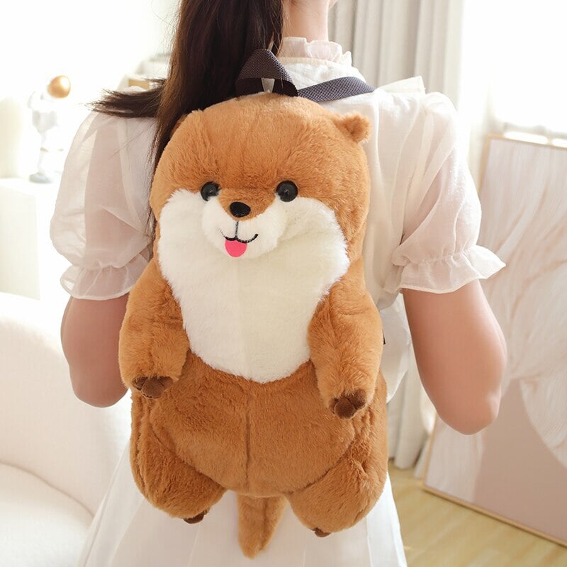 BowLift | Kawaii Brown Otter Backpack Plushie