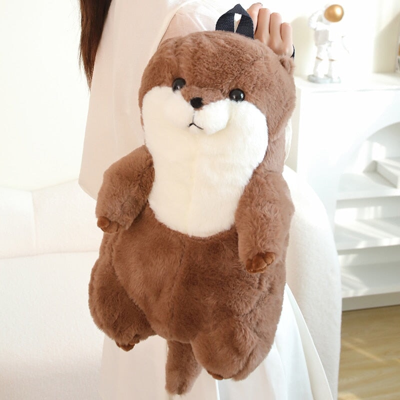 BowLift | Kawaii Brown Otter Backpack Plushie