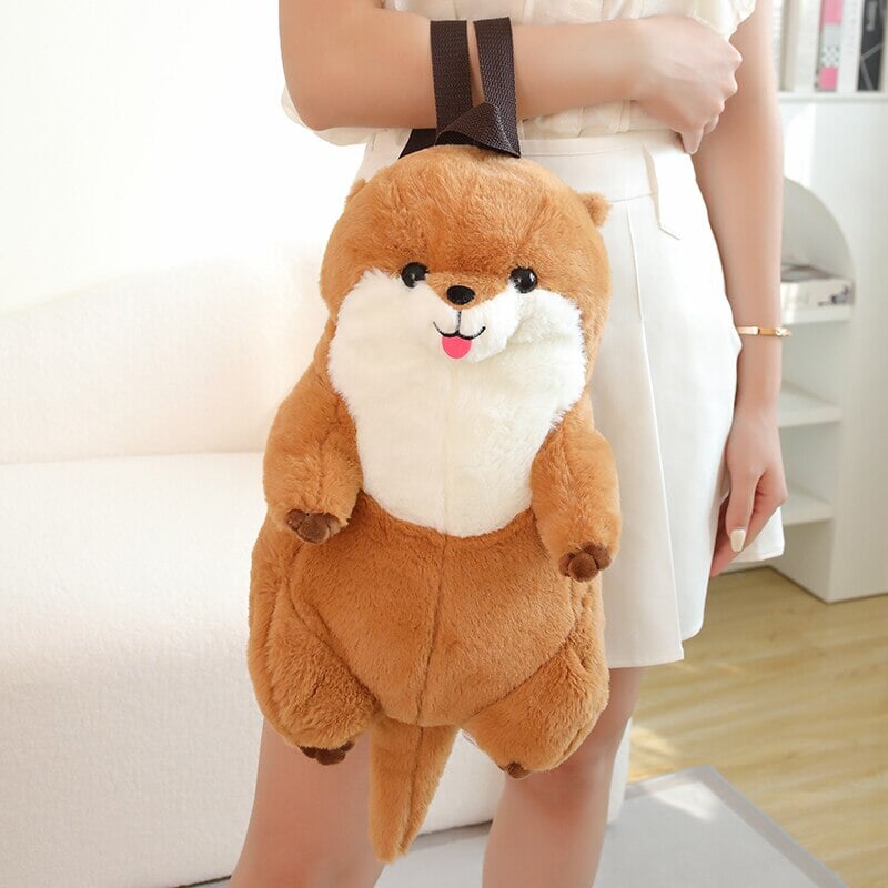 BowLift | Kawaii Brown Otter Backpack Plushie