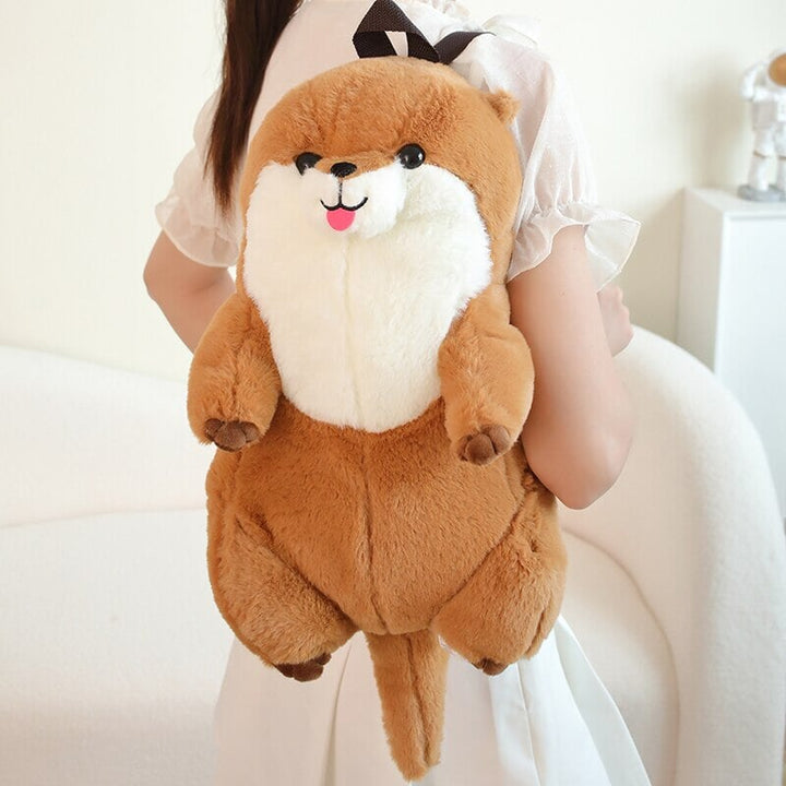 BowLift | Kawaii Brown Otter Backpack Plushie