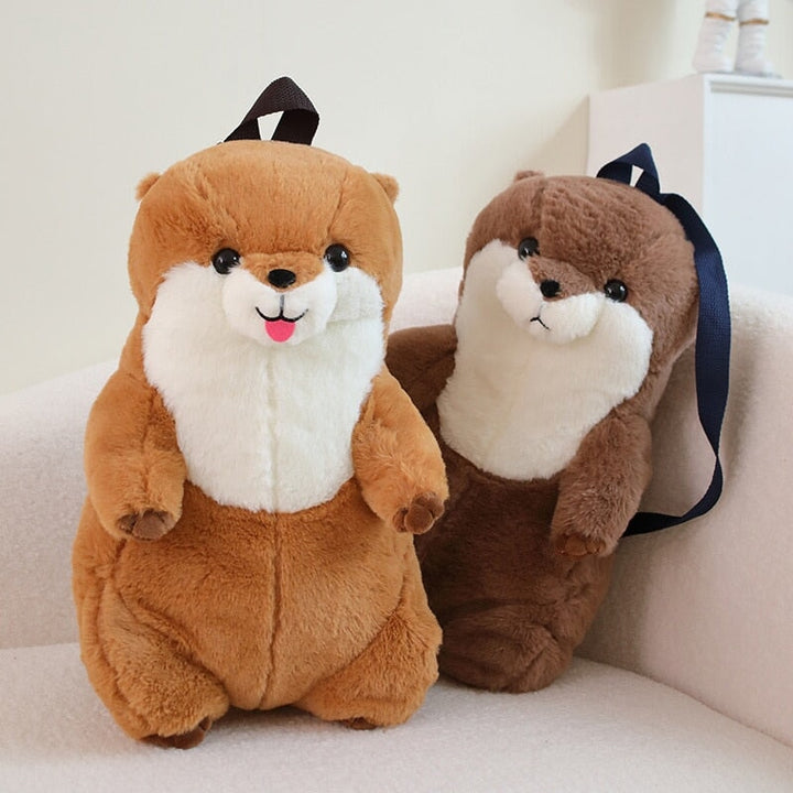 BowLift | Kawaii Brown Otter Backpack Plushie