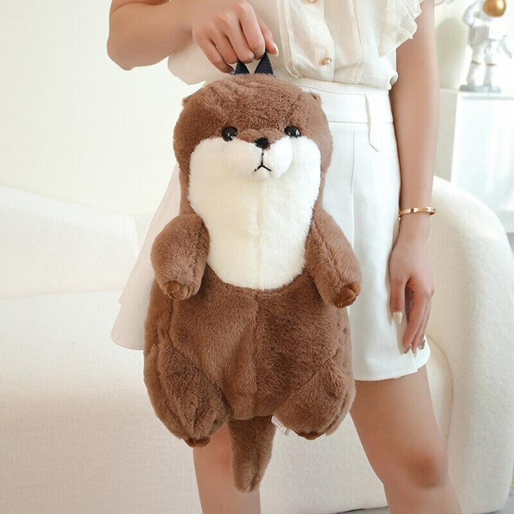 BowLift | Kawaii Brown Otter Backpack Plushie