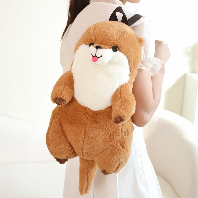BowLift | Kawaii Brown Otter Backpack Plushie