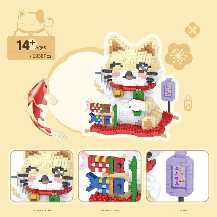 BowLift | Kawaii Lucky Fortune Cat Nano Building Sets