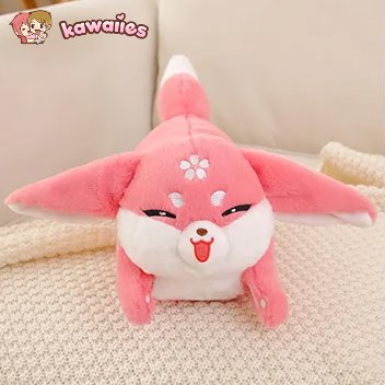 BowLift | Kawaii Pink Fox Sakura Plushie