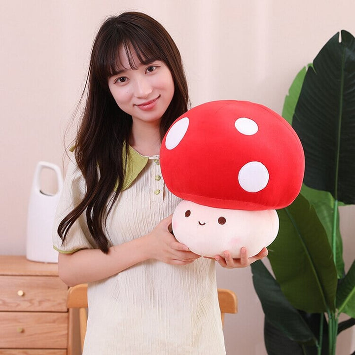 BowLift | Kawaii Red Brown White Mushroom Plushie Family