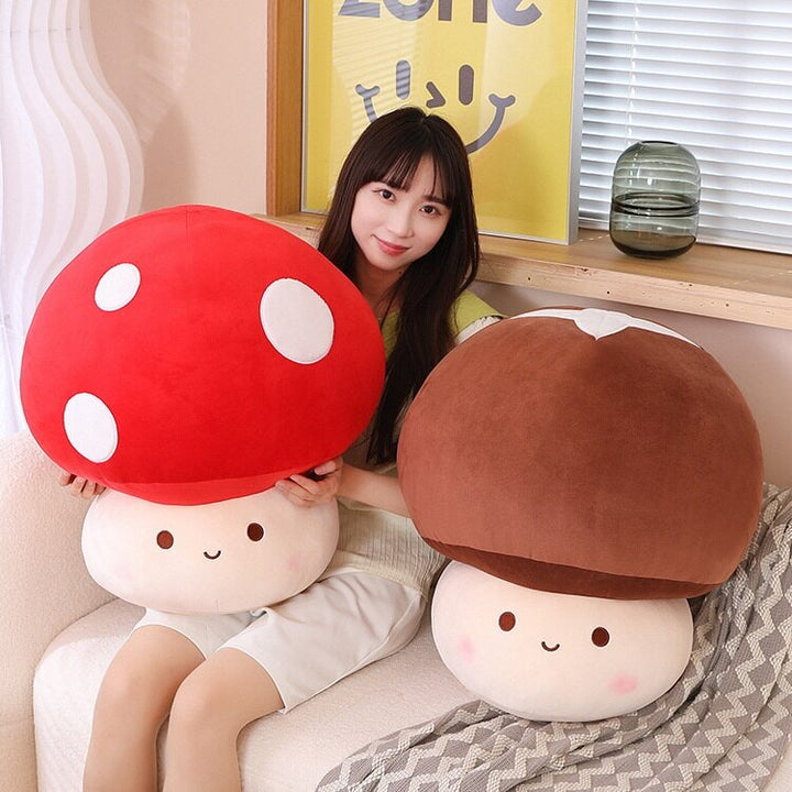 BowLift | Kawaii Red Brown White Mushroom Plushie Family