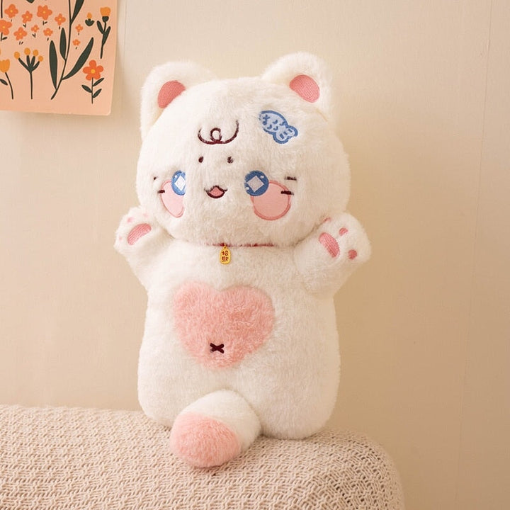 BowLift | Kawaii Starry Fluffy Cat Heart Plushies
