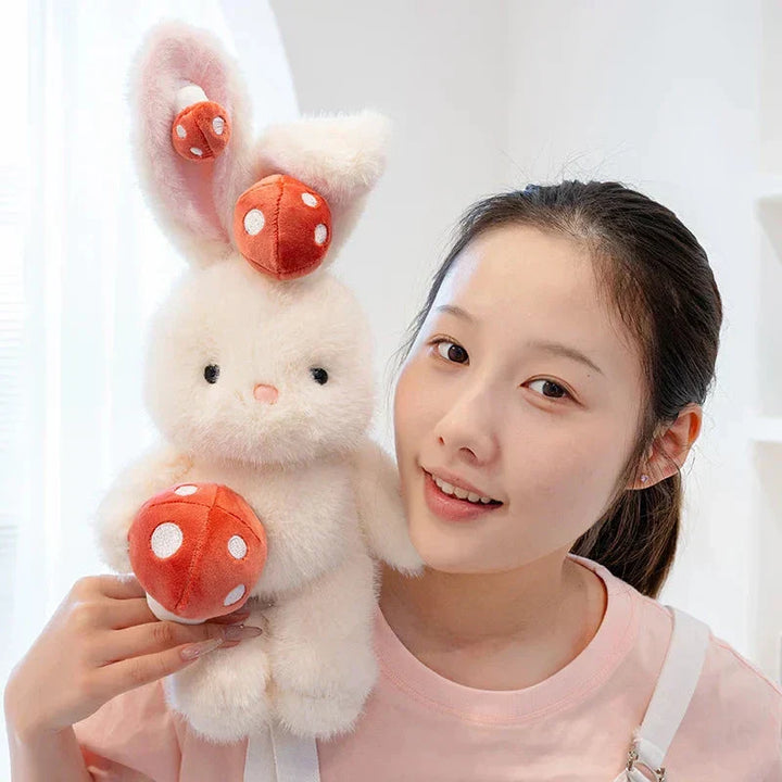 BowLift | Kawaii White Bunny Mushroom Plushie