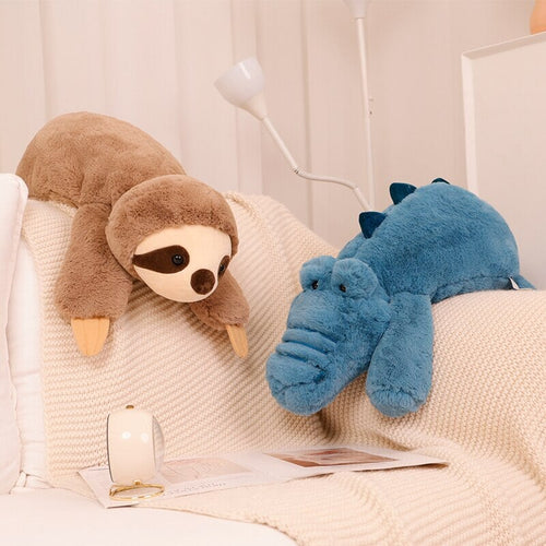 BowLift | Laying Sloth and Fox Raccoon Crocodile Plushie Friends