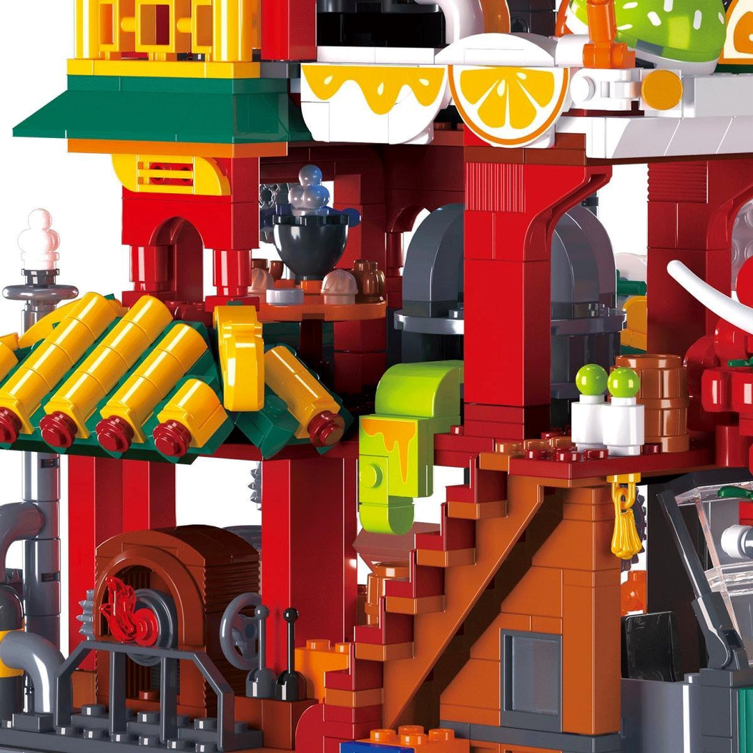 BowLift | Lion Dance Street Truck Food Stall Micro Building Set